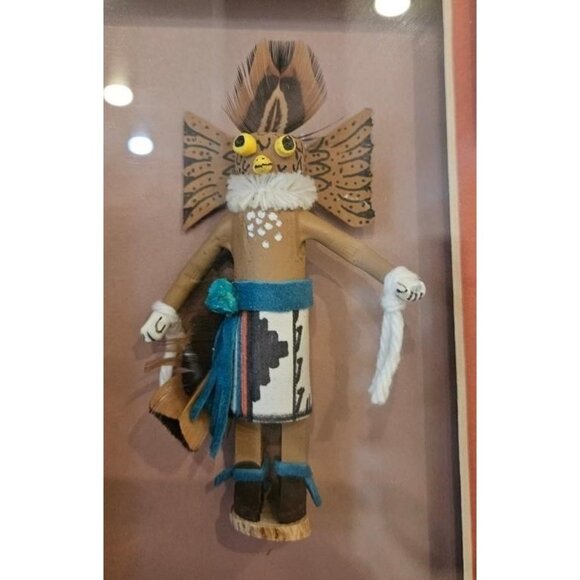Ross & Cleo Wersonick Navajo Native American Sand Art Kachina Dolls Shadow Box - Picture 4 of 12
